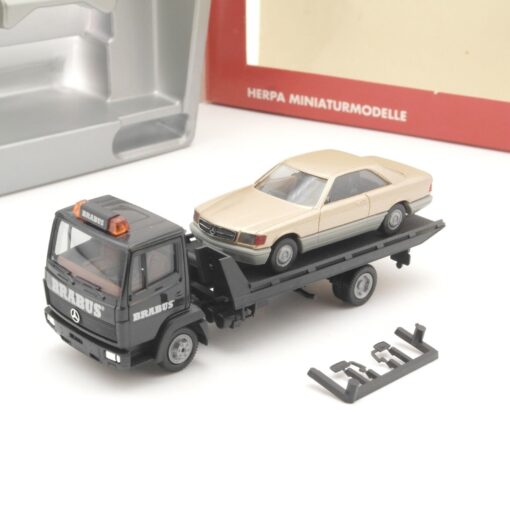 Herpa 1:87 144834 MB Autotransporter Brabus mit MB PKW in OVP QR6668