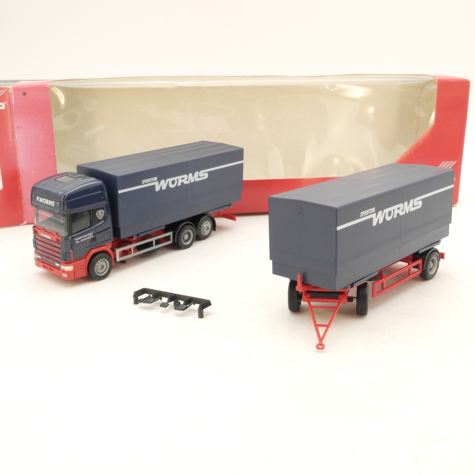 Herpa 1:87 149778 Scania Wechselplanen-Hängerzug Worms in OVP RG6667