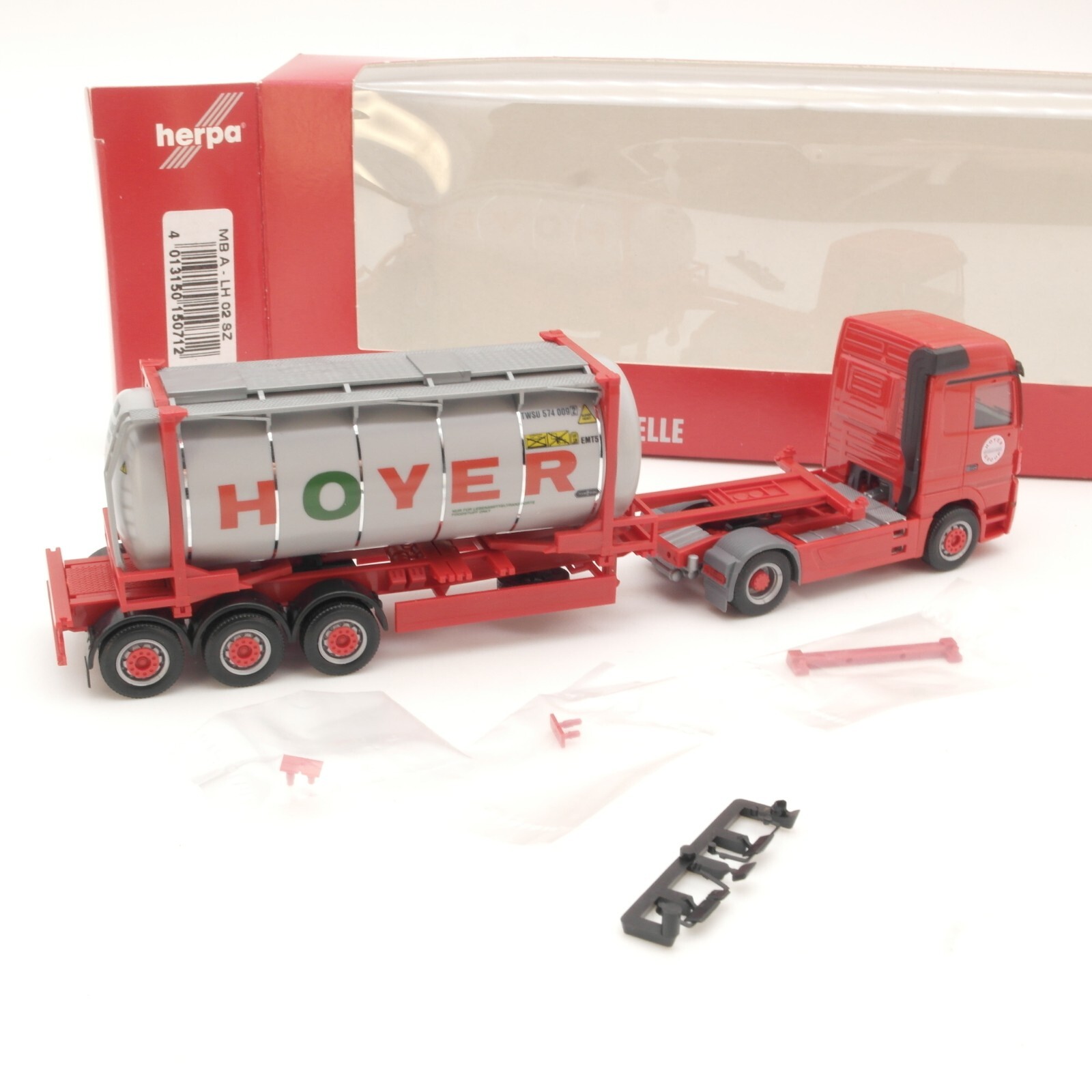Herpa 1:87 150712 Actros LH '02 Tankcontainer-Sattelzug Hoyer in OVP QR7700 – Bild 3