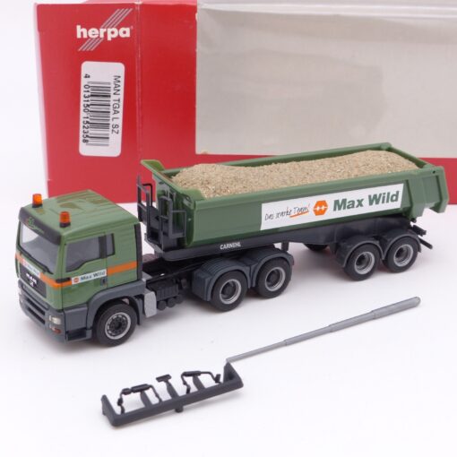 Herpa 1:87 152358 MAN TGA Sattelkipper mit Ladegut Max Wild in OVP EX7438