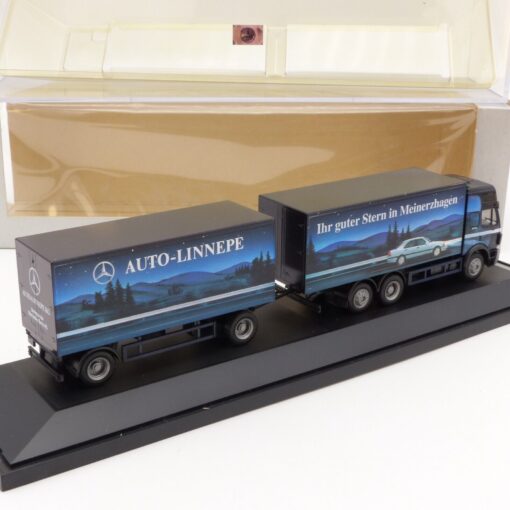 Herpa 1:87 171960 Mercedes SK Hängerzug Auto-Linnepe KG in OVP EX3524 – Bild 3