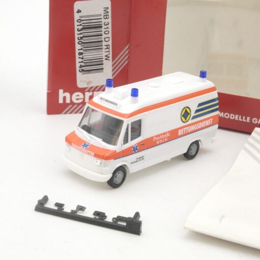 Herpa 1:87 187145 MB 310 D RTW ProMedic Rettungsdienst in OVP RR3658