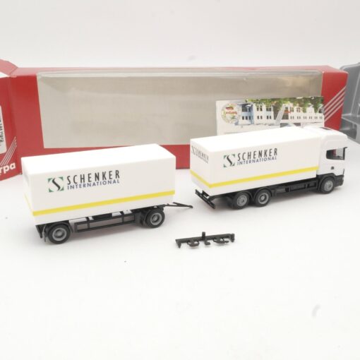 Herpa 1:87 187626 Scania 144 Hängerzug Schenker International in OVP QR7687 – Bild 3