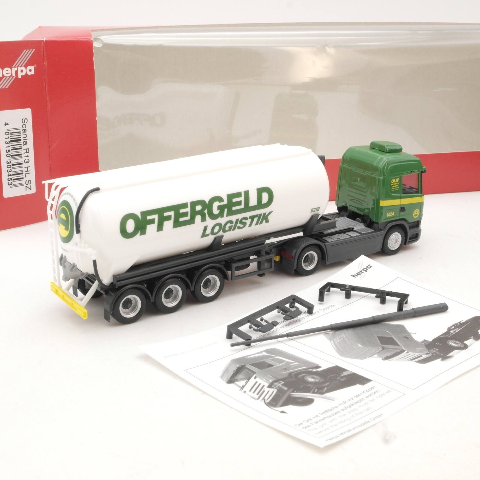 Herpa 1:87 303453 Scania R13 HL Silo-Sattelzug Offergeld in OVP RG9996 – Bild 3