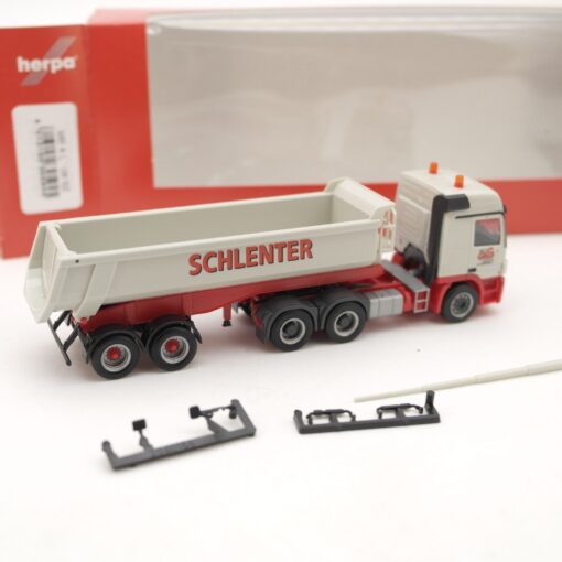 Herpa 1:87 305945 MB Actros L 08 Muldensattelzug Schlenter in OVP QR8672 – Bild 3