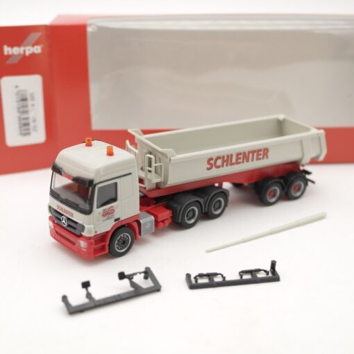 Herpa 1:87 305945 MB Actros L 08 Muldensattelzug Schlenter in OVP QR8672