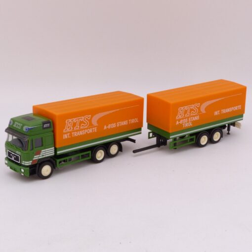 Herpa 1:87 MAN F90 HD Hängerzug HTS Int. Transporte, siehe Bilder o. EX102