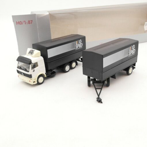 Herpa 1:87 MB Hängerzug LOG SPED Systempartner in OVP RI7931