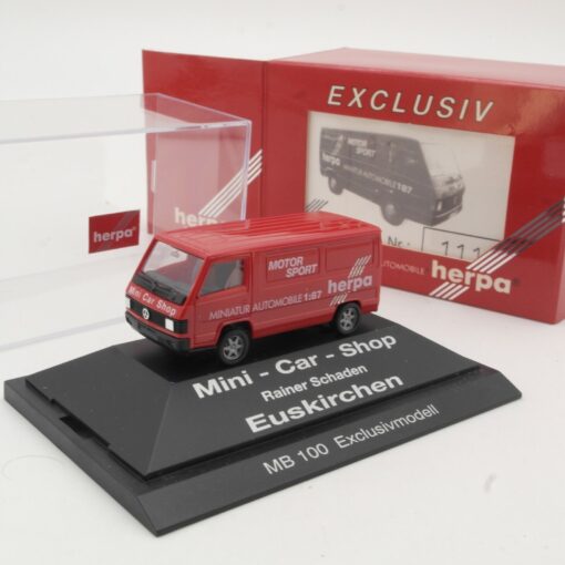 Herpa 1:87 MB Mini Car Shop Reiner Schaden Euskirchen in OVP QR6145