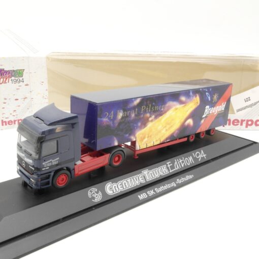 Herpa 1:87 MB Sattelzug 24 Karat Pilsner Braugold in EVP QR6804
