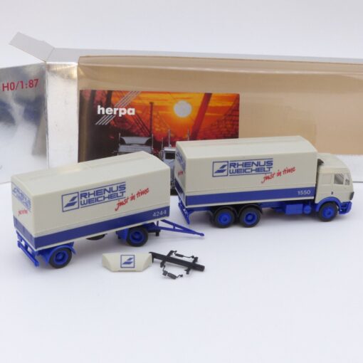 Herpa 1:87 Mercedes SK Hängerzug Rhenus Weichelt, in OVP EX2961 – Bild 3