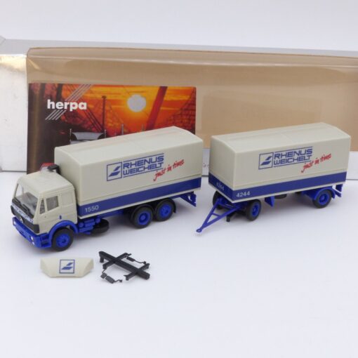 Herpa 1:87 Mercedes SK Hängerzug Rhenus Weichelt, in OVP EX2961