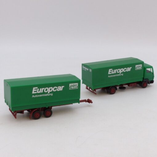 Herpa 1:87 Nr.: 142038 Mercedes Benz 814 Hängerzug Europcar, s. Bilder o. EB8133 – Bild 3