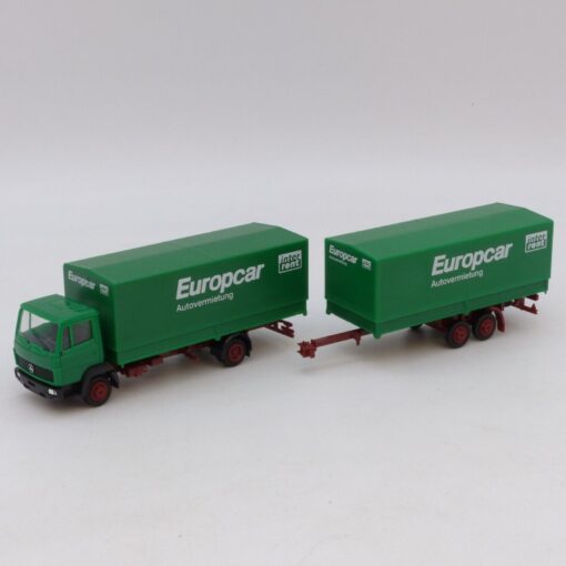 Herpa 1:87 Nr.: 142038 Mercedes Benz 814 Hängerzug Europcar, s. Bilder o. EB8133