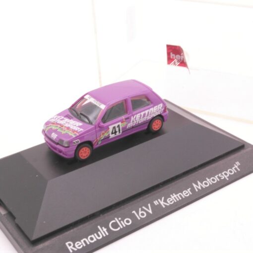 Herpa 1:87 Renault Clio 16V Kettner Motorsport #41 in PC Box RT8883