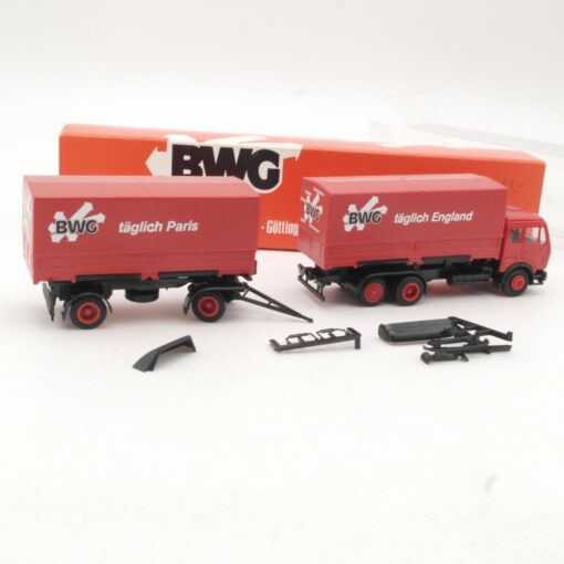 Herpa 1:87 Werbemodell MB NG Hängerzug BWG täglich Paris in OVP RR619 – Bild 3