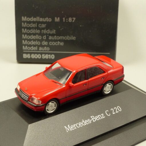 Herpa 1:87 Werbemodell Mercedes Benz C 220 rot in OVP EX3607