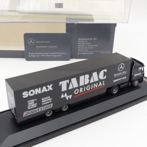 Herpa 1:87 Werbemodell Mercedes SK Sattelzug SONAX Autopflege in OVP EX3460 – Bild 3