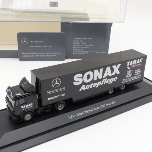 Herpa 1:87 Werbemodell Mercedes SK Sattelzug SONAX Autopflege in OVP EX3460