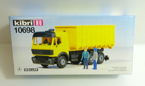 Kibri H0 10698 Bausatz Mercedes Benz Meiller Abrollkipper in OVP AR8089