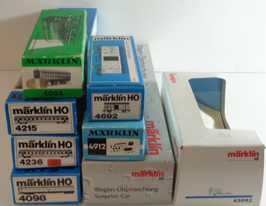 Konvolut Märklin H0 Leerverpackung 8Stück siehe Foto PK1729