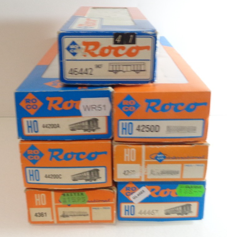 Konvolut Roco H0 Leerverpackung 7 Stück siehe Foto PK1918