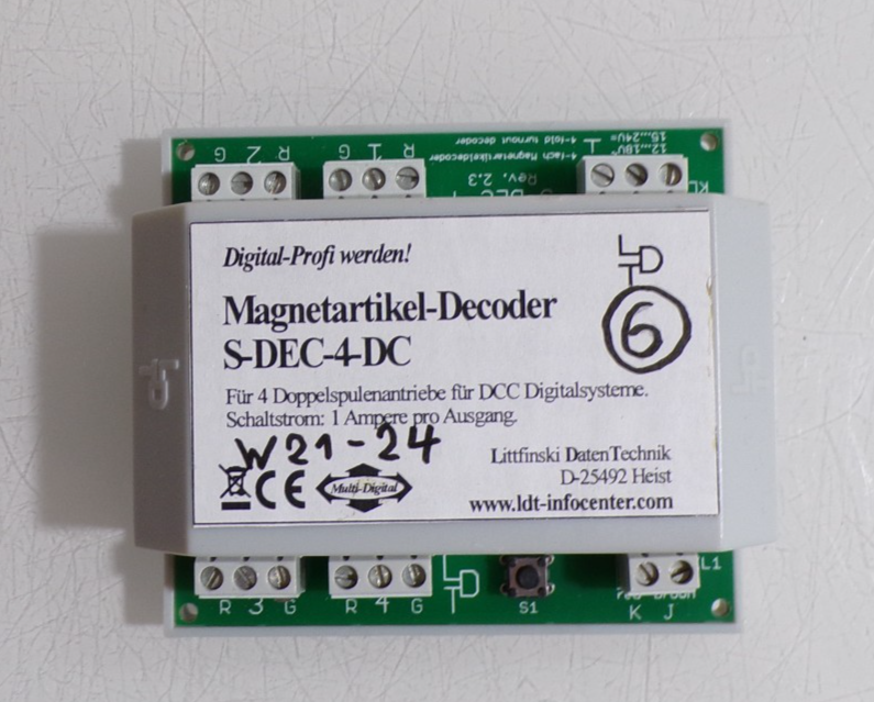 LDT S-DEC-4-DC Magnetartikel-Decoder mit Gehäuse siehe Foto PK2866 o.