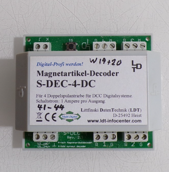 LDT S-DEC-4-DC Magnetartikel-Decoder mit Gehäuse siehe Foto PK2869 o.
