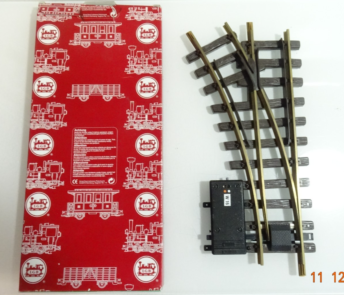 LGB Spur G 12150 Weiche links mit Antrieb siehe Foto in OVP PK2990