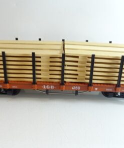 LGB Spur G 4169 Rungenwagen mit Ladung beladen in OVP PK190