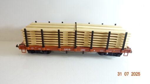 LGB Spur G 4169 Rungenwagen mit Ladung beladen in OVP PK190