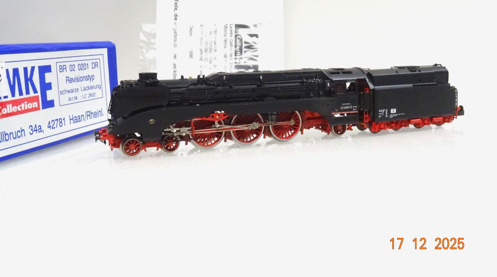 Lemke Collection N LC2602 Dampflok BR 02 0201 der DR in OVP JL5199