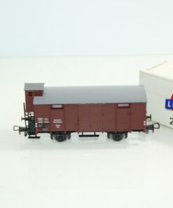 Liliput H0 214 02 gedeckter Güterwagen mit Brhs. der DR in OVP GS3487