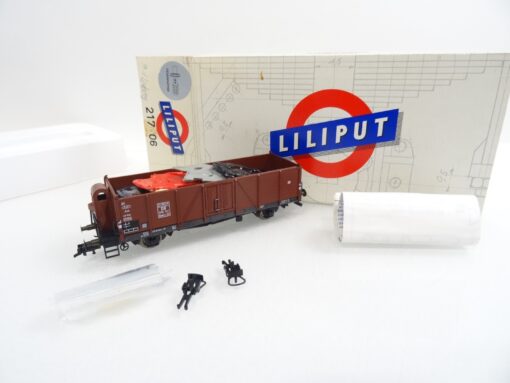 Liliput H0 217 06 Hochbordwagen mit Schrottautos in OVP RR1021