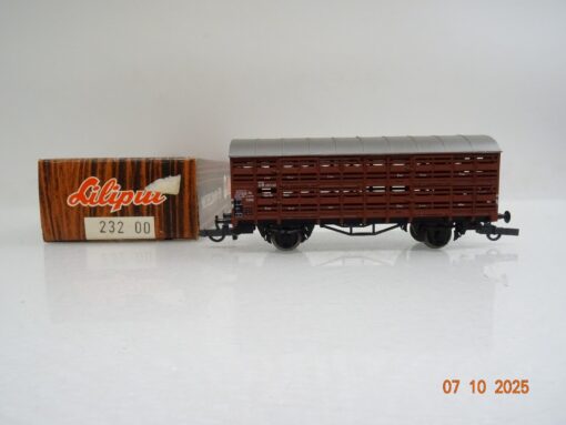 Liliput H0 232 00 Viehtransportwagen der DB in OVP BH435