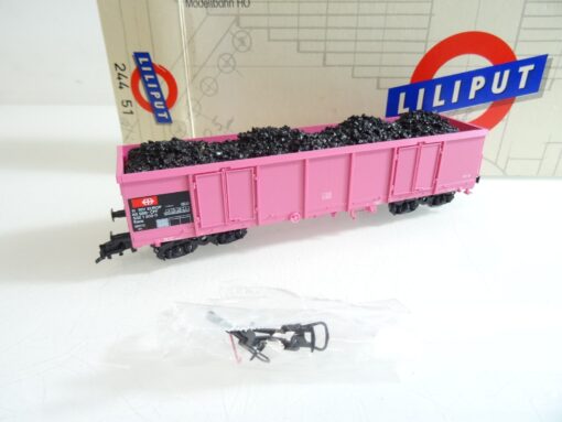 Liliput H0 244 51 gedeckter Güterwagen mit Ladung in OVP PR923
