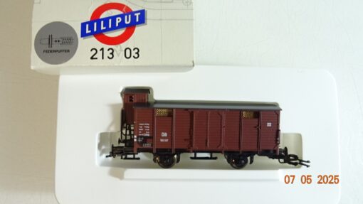 Liliput H0 L21303 gedeckter Güterwagen mit Bremserhaus der DB in OVP PR7453