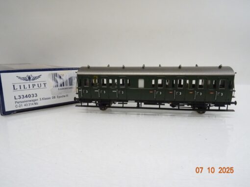 Liliput H0 L334033 Personenwagen 3.Kl. der DB in OVP BH422