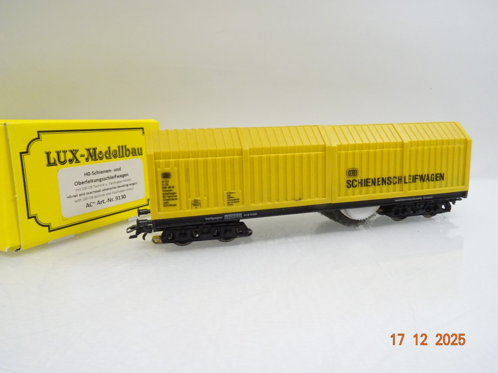 Lux Modellbau H0 9130 AC Gleis/Oberl.-Schleifwagen SSF-09 Technik in OVP JL5128