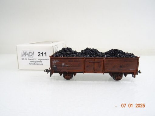 M+D H0 211 Hochbordwagen mit Kohlebeladung der DB in OVP PR5088