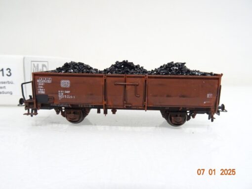 M+D H0 213 Hochbordwagen mit Kohlebeladung der DB in OVP PR5087 – Bild 3
