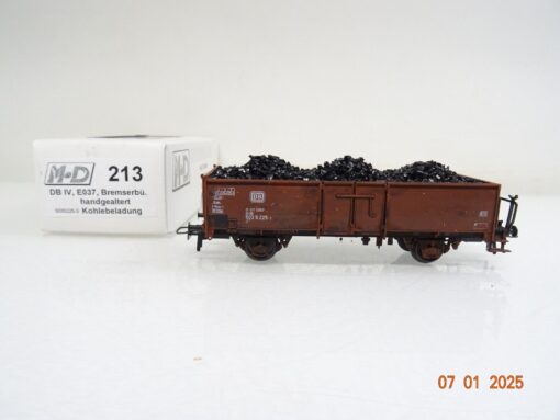 M+D H0 213 Hochbordwagen mit Kohlebeladung der DB in OVP PR5087