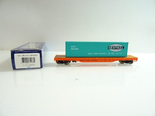 MEHANO H0 T115/54633 NYC Flachwagen mit Container in OVP TF335