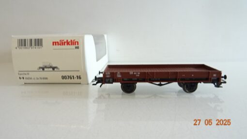 Märklin H0 00761-16 Niederbordwagen ohne Lieferwagen der DB in OVP PR8079