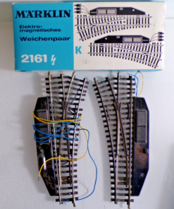 Märklin H0 2261 K Gleis elektrische Weichenpaar s. Foto in OVP PK2669