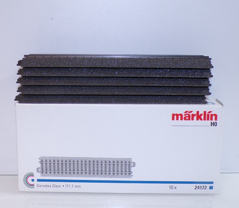 Märklin H0 24172 Gerades Gleis 171,7 mm 5Stück siehe Foto in OVP PK2944