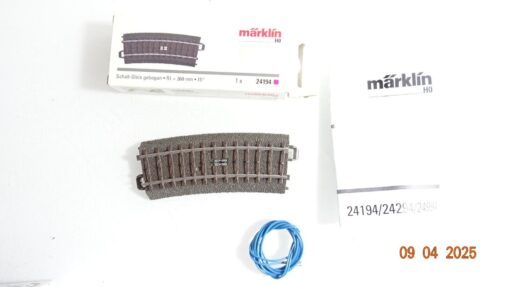 Märklin H0 24194 Schalt Gleis gebogen 360mm R1 in OVP CK7385