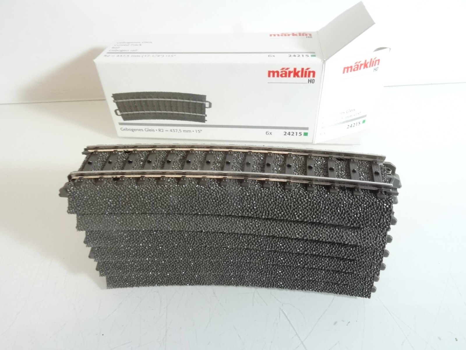 Märklin H0 24215 C Gleis Gleise gebogenen R2=437,5 mm 6 Stück in OVP PK2951