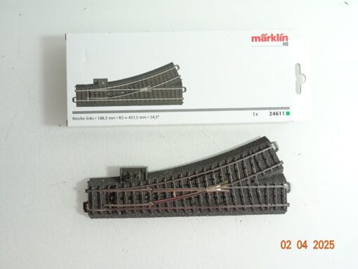 Märklin H0 24611 C Gleis Weiche links siehe Foto in OVP CK7202