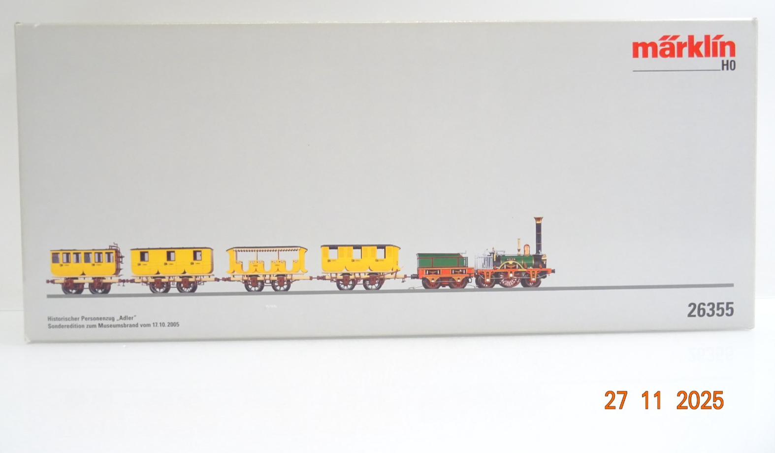 Märklin H0 26355 Historischer Personenzug Adler Digital in OVP JL4734 – Bild 3